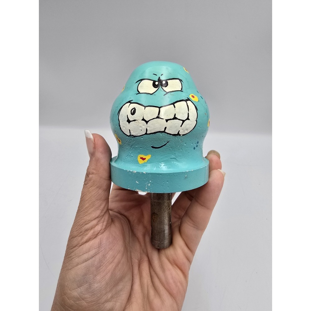 Vintage Cartoon Angry Arcade Character Head Folk Art Carnival Prop Whack A Mole